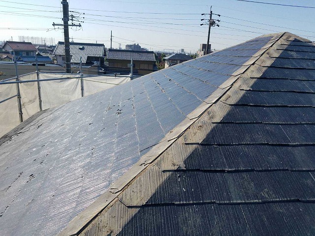貫板解体後の屋根
